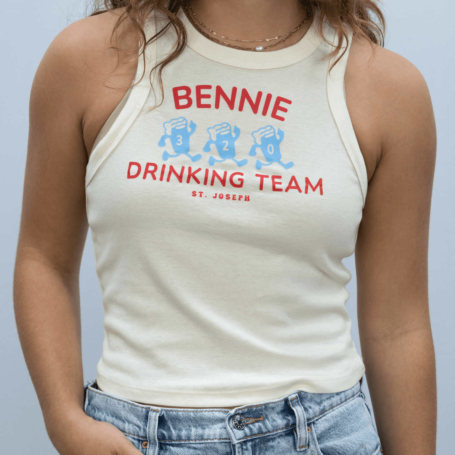 Bennie Drinking Team Racerback Crop